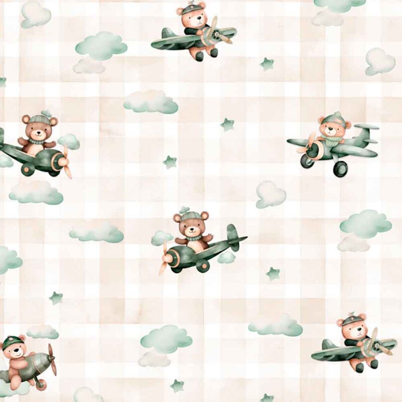 COLEÇÃO BABY - TRIC.DIGITAL - URSO C/ AVIAO - ( 84566 VAR,01 ) - C
