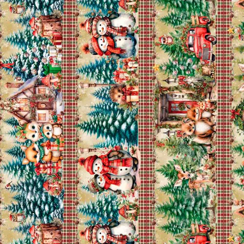 COLEÇÃO NATAL 2025 -  PANO PRA MANGGA - TRIC.DIGITAL - NATAL NO BOSQUE - 86776 C