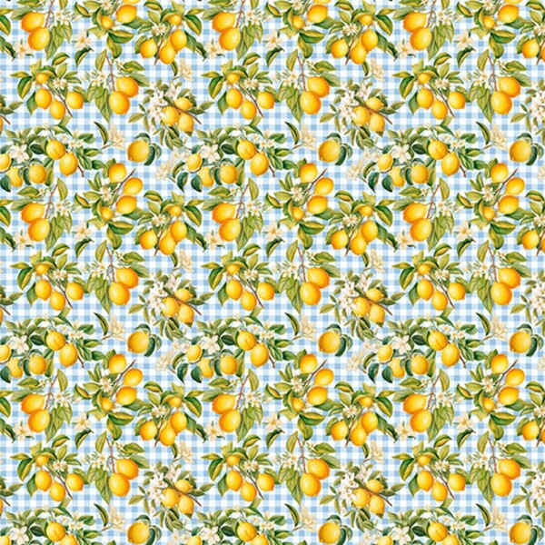 COLEÇÃO PANO PRA MANGGA - TRIC.DIGITAL - LIMAO C/ XADREZ AZUL CL - ( 88251 VAR,02 ) - C