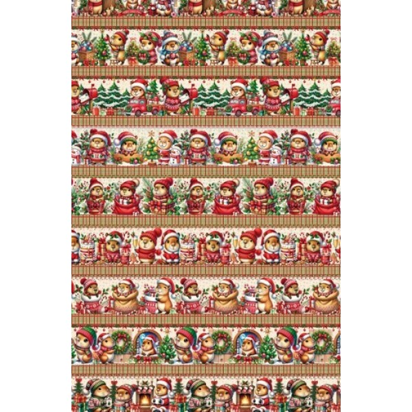 TRICOL. COLEÇÃO PANO PRA MANGGA - BARRADO NATAL - 100% ALGODÃO 02847/001