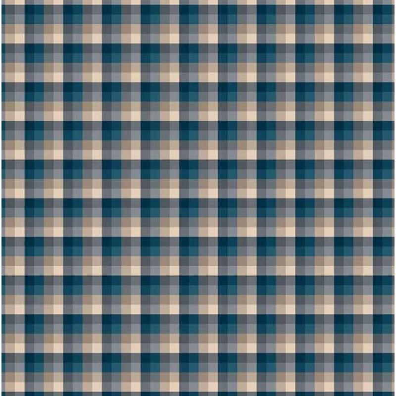 NV25 - TRICOL. COLEÇÃO PANO PRA MANGGA - XADREZ AZUL COM CAQUI - 100% ALGODÃO - 03913-001 NV25 - TRICOL. COLEÇÃO PANO PRA MANGGA - XADREZ AZUL COM CAQUI - 100% ALGODÃO - 03913-001