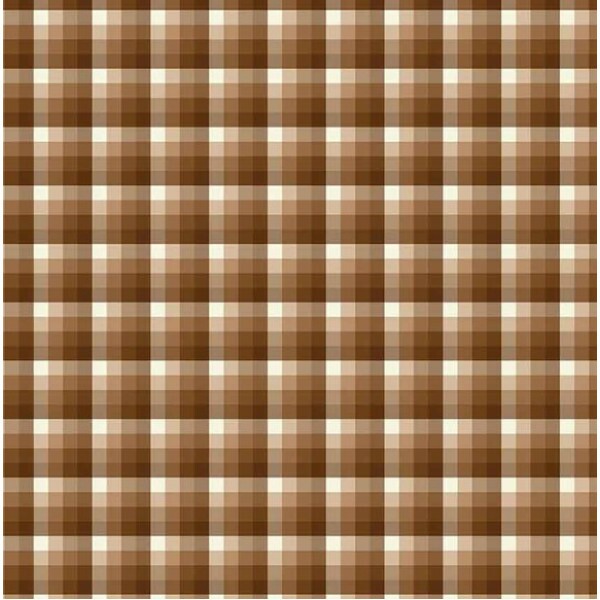 NV25 - TRICOL. COLEÇÃO PANO PRA MANGGA - XADREZ MARROM - 100% ALGODÃO - 03914-001