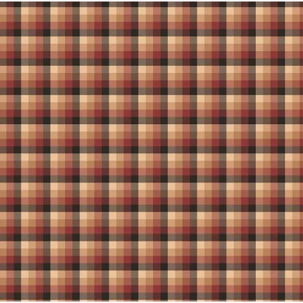 NV25 - TRICOL. COLEÇÃO PANO PRA MANGGA - XADREZ MARROM COM VERMELHO - 100% ALGODÃO - 03915-001