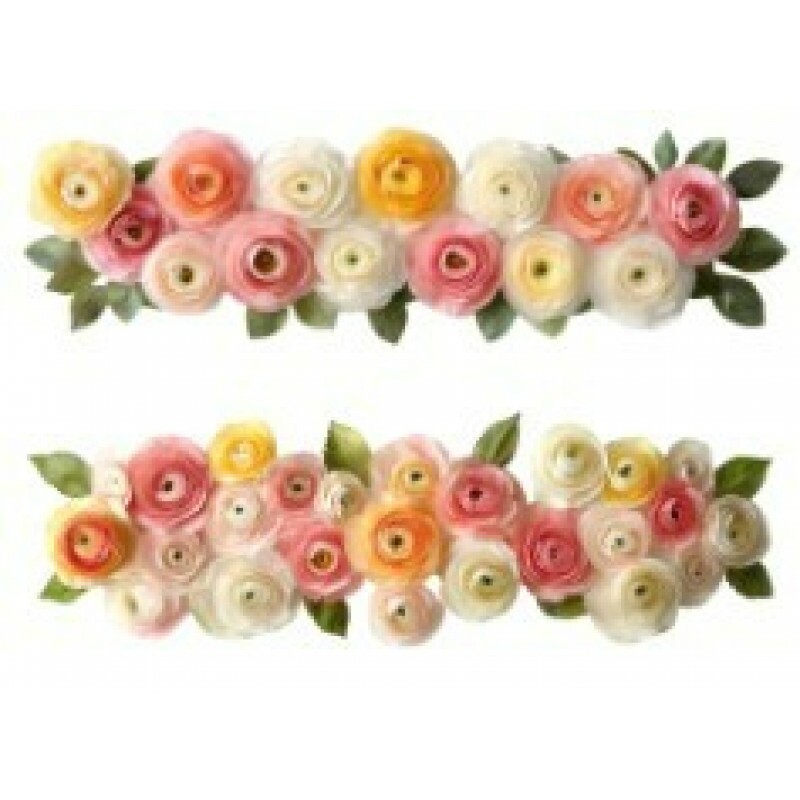 TRANSFER TEXTIL PASSE E CRIE - BARRADO DE ROSAS COLORIDAS