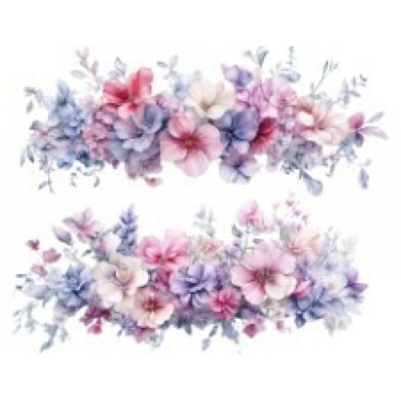 TRANSFER TEXTIL PASSE E CRIE - BARRADO DE PASSARINHOS COLORIDOS