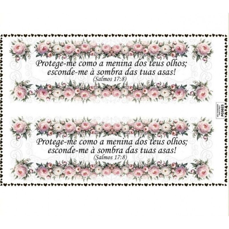 TRANSFER TEXTIL PASSE E CRIE - PROTEJE-ME COMO A MENINA DOS TEUS OLHOS...