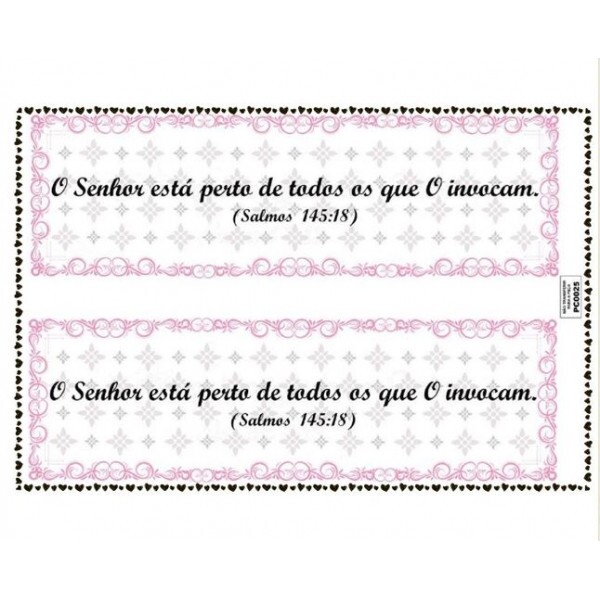 TRANSFER TEXTIL PASSE E CRIE - O SENHOR ESTÁ PERTO DE TODOS OS QUE O INVOCAM
