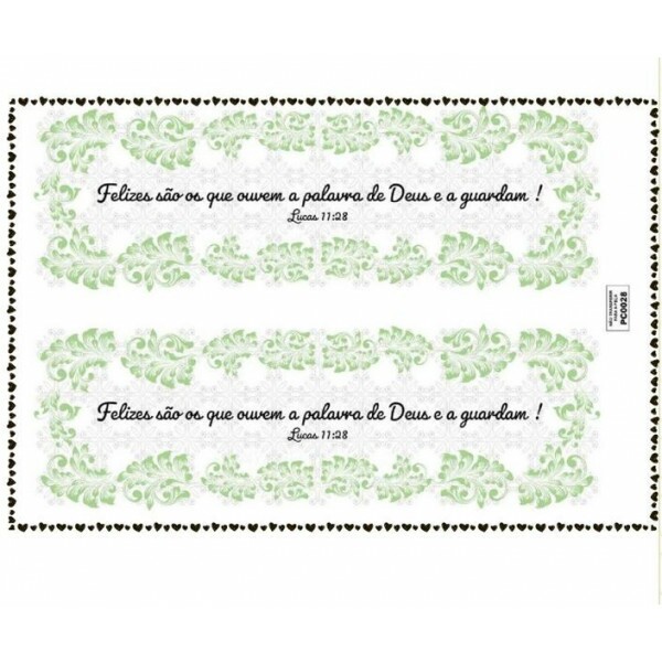 TRANSFER TEXTIL PASSE E CRIE - FELIZES SAO OS QUE OUVEM A PALAVRA DE DEUS E A GUARDAM