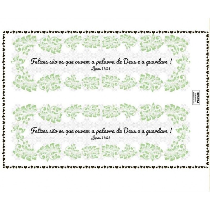TRANSFER TEXTIL PASSE E CRIE - FELIZES SAO OS QUE OUVEM A PALAVRA DE DEUS E A GUARDAM