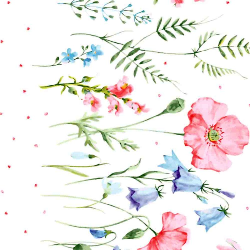 SARJA EST. HIDRORREPELENTE - BARRADO FLORAL PAPOULA ROSA -( 80331-VAR,01 )
