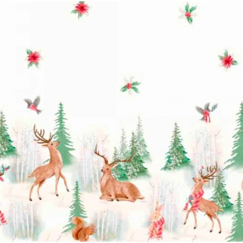 SARJA HIDRORREPELENTE NATAL 2025 - BARRADO DE RENA - 100% ALGODÃO 05326-001