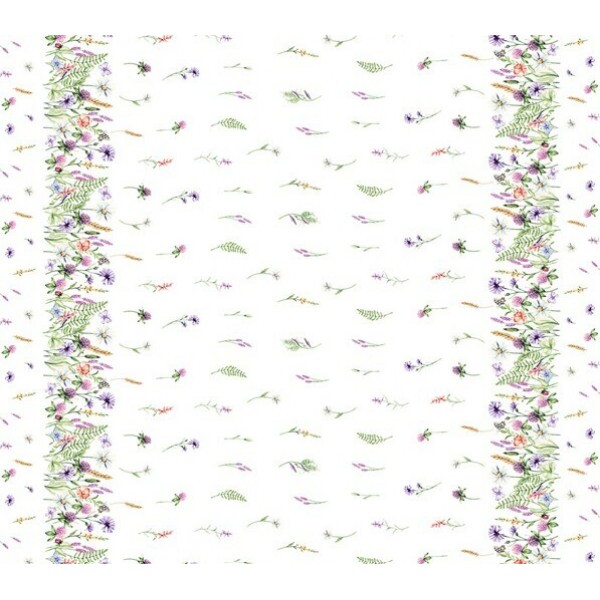 COL. FLORATA - SARJA DIGITAL HIDRORREPELENTE BOTANICALS BARRADO FLORAL C/ BORBOLETAS - 80333 -001