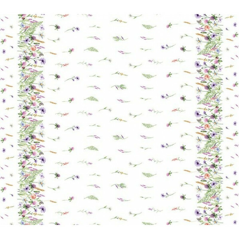 COL. FLORATA - SARJA DIGITAL HIDRORREPELENTE BOTANICALS BARRADO FLORAL C/ BORBOLETAS - 80333 -001