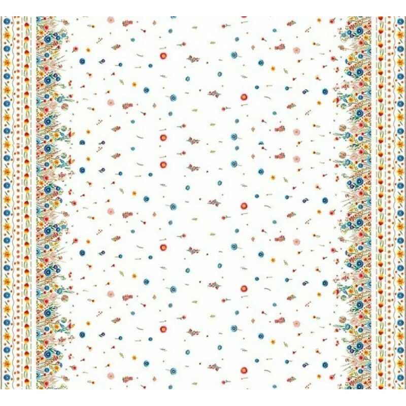 COL/ DOCE ALGODÃO PASCOA 2025 - SARJA DIGITAL EST. HIDRORREPELENTE- FLORAL C/ SILHUETA DE COELHO - ( 81256 VAR03 ) - C