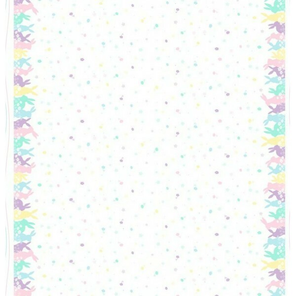 COL/ DOCE ALGODÃO PASCOA 2025 - SARJA DIGITAL EST. HIDRORREPELENTE - BARRADO DE COELHO- ( 81255 VAR,03 ) - C