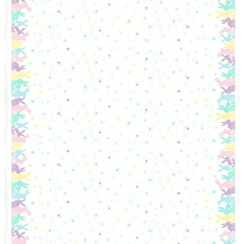 COL/ DOCE ALGODÃO PASCOA 2025 - SARJA DIGITAL EST. HIDRORREPELENTE - BARRADO DE COELHO- ( 81255 VAR,03 ) - C