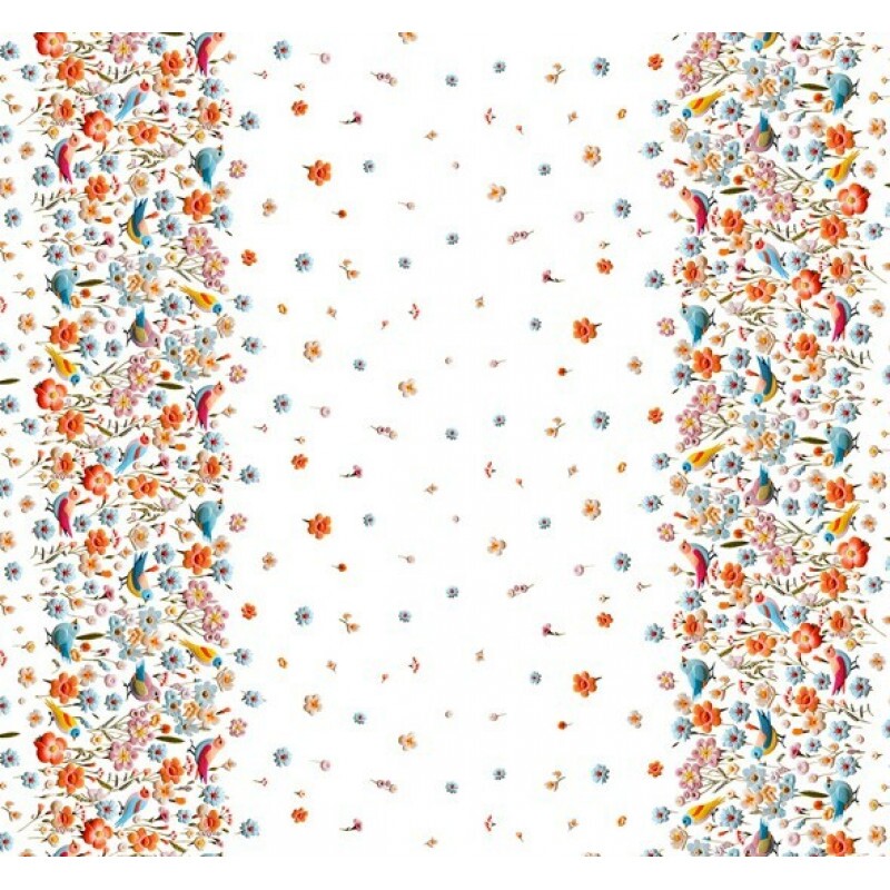 SARJA DIGITAL HIDRORREPELENTE - BARRADO PASSAROS- 100% ALGODÃO 85320/001