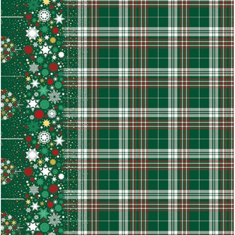 SARJA HIDRORREPELENTE NATAL 2025 - COLEÇÃO POE NA MESA - BARRADO DE NATAL VERDE - 100% ALGODÃO 05329-001 SARJA HIDRORREPELENTE NATAL 2025 - COLEÇÃO POE NA MESA - BARRADO DE NATAL VERDE - 100% ALGODÃO 05329-001