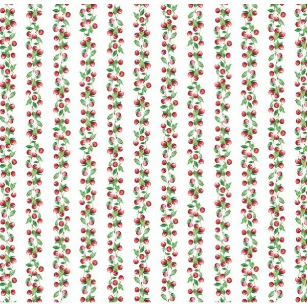 COLEÇÃO CAPSULA CHERRIES - SARJA DIGITAL EST. HIDRORREPELENTE - BARRADO DE CEREJAS- ( 87336 var,01 ) - C