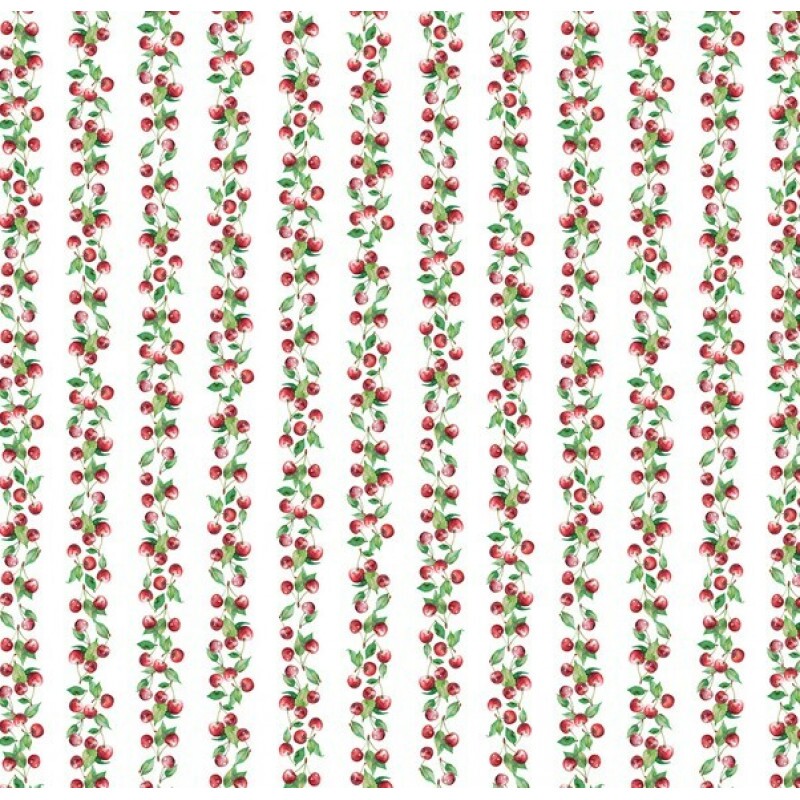 COLEÇÃO CAPSULA CHERRIES - SARJA DIGITAL EST. HIDRORREPELENTE - BARRADO DE CEREJAS- ( 87336 var,01 ) - C