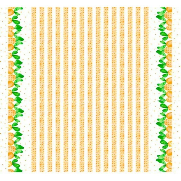 COL.DOCE ALGODÃO PASCOA 2025 - SARJA DIGITAL EST. IMP. BARRADO DE CENOURA C/ LITRAS - 91177-01 C