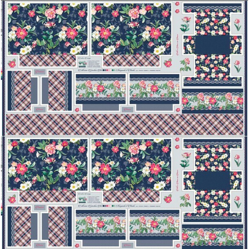 COLEÇÃO GIARDINO - TRIC. EST - DIGITAL - PAINEL GIARDINO BLU - ( 1,48M x 82cm ) - 87334-01 C COLEÇÃO GIARDINO - TRIC. EST - DIGITAL - PAINEL GIARDINO BLU - ( 1,48M x 82cm ) - 87334-01 C